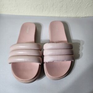 Torrid Pink Quilted Slide Sandals Womens Size 12 WW Wide Width 40186215